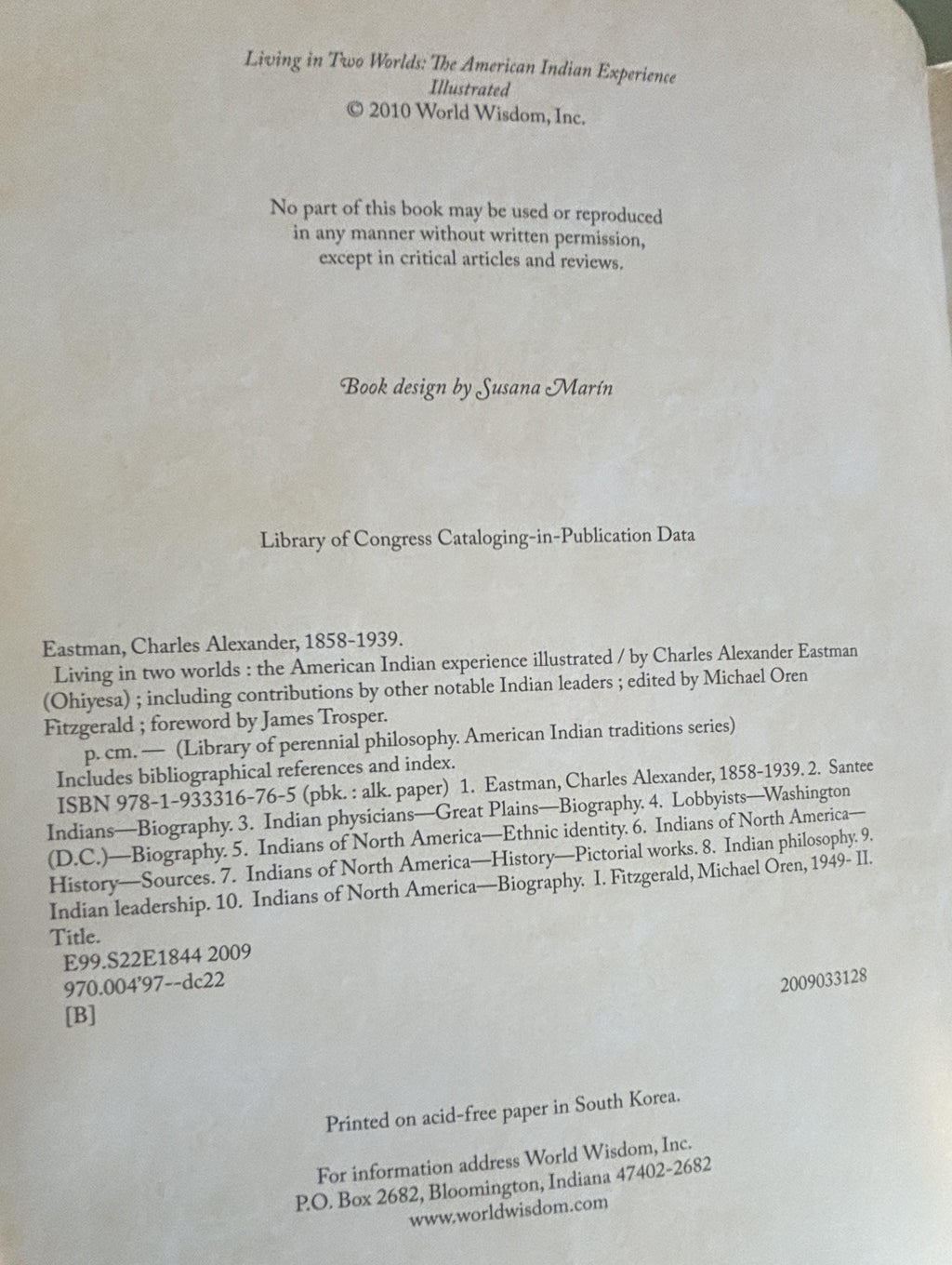 Living in Two Worlds:  The American Indian Experience by Charles Eastman (Ohiyesa)
