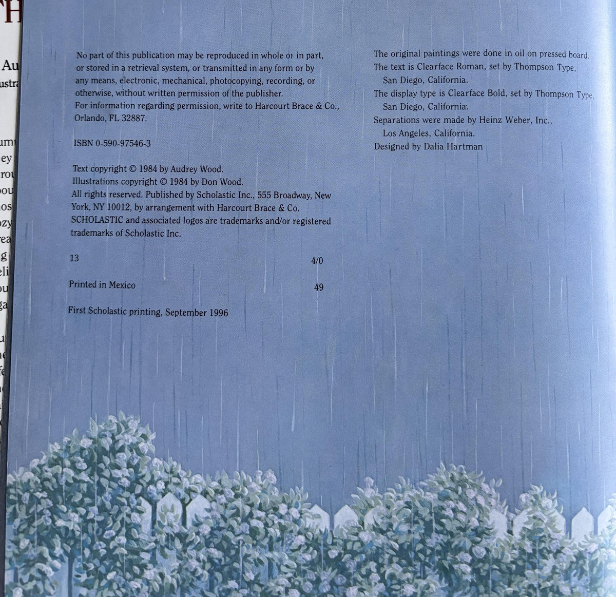 The Napping House:  Audrey Wood  **  First Printing  **