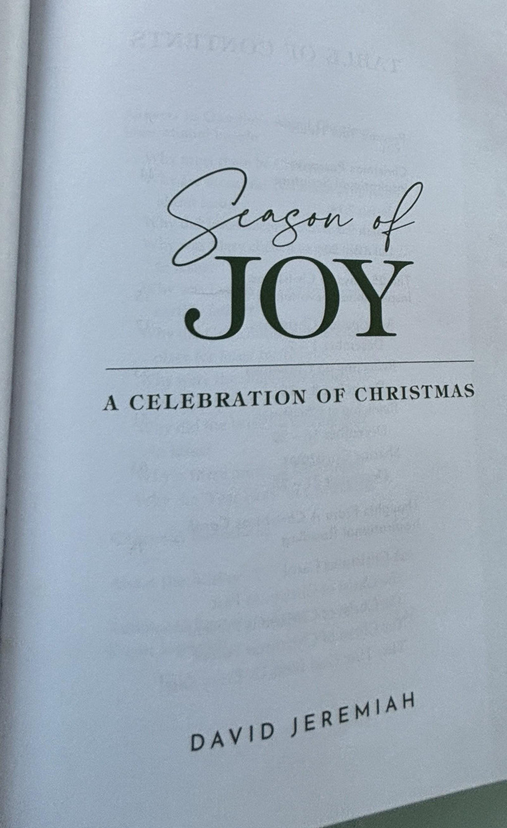 Season of JOY:  A Celebration of Christmas by Dr. David Jeremiah