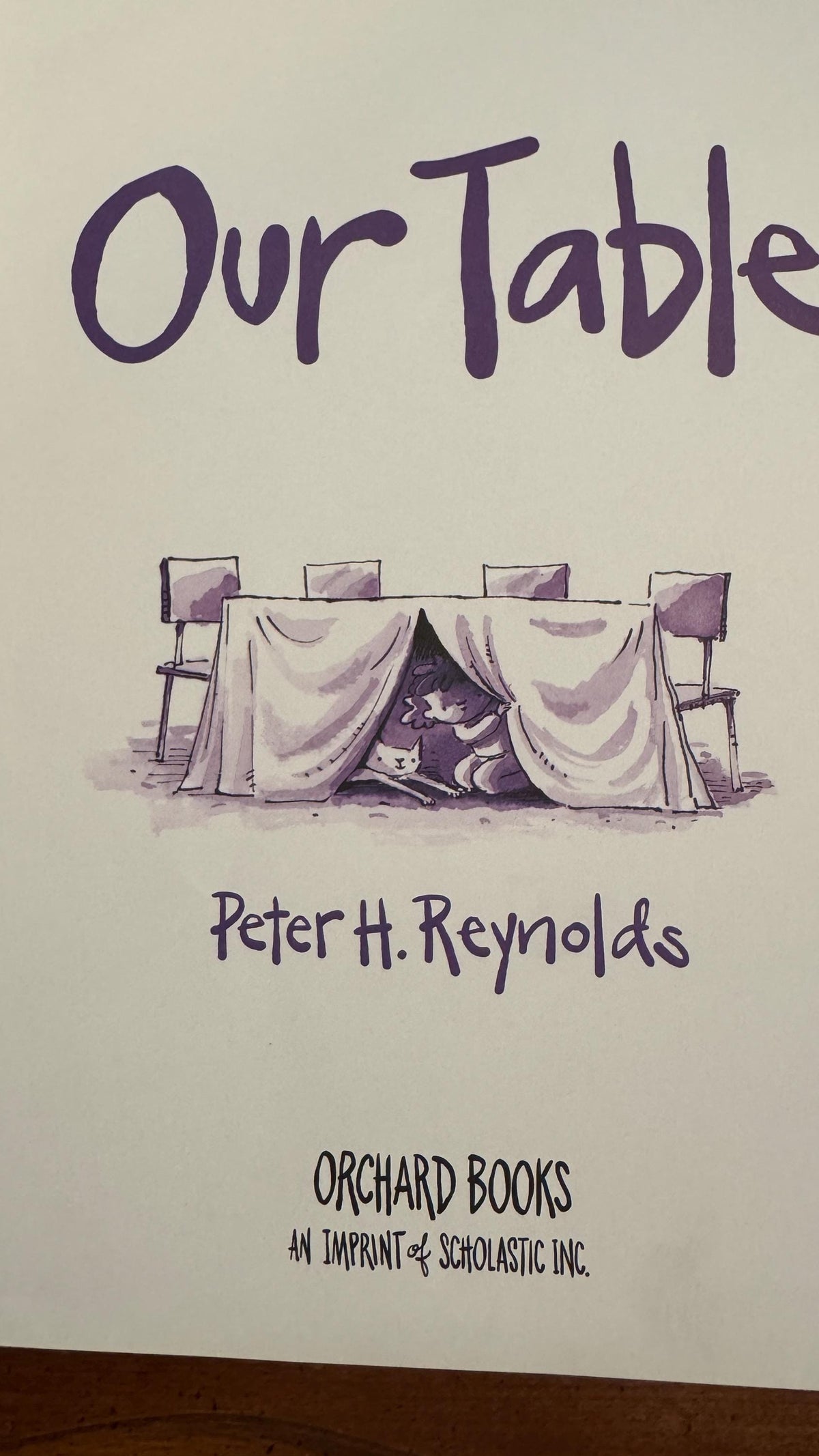 Our Table - Reynolds, Peter H HB Book First Edition