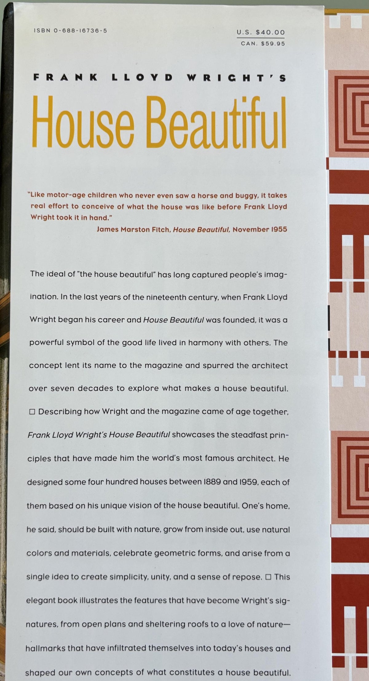 Frank Lloyd Wright House Hardcover Book – Diane Maddex 2000