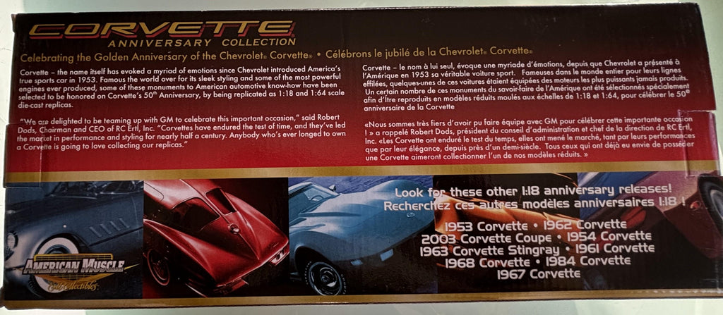 1953 Corvette Convertible Stingray 50th Anniversary 1:18 Polo White      2002
