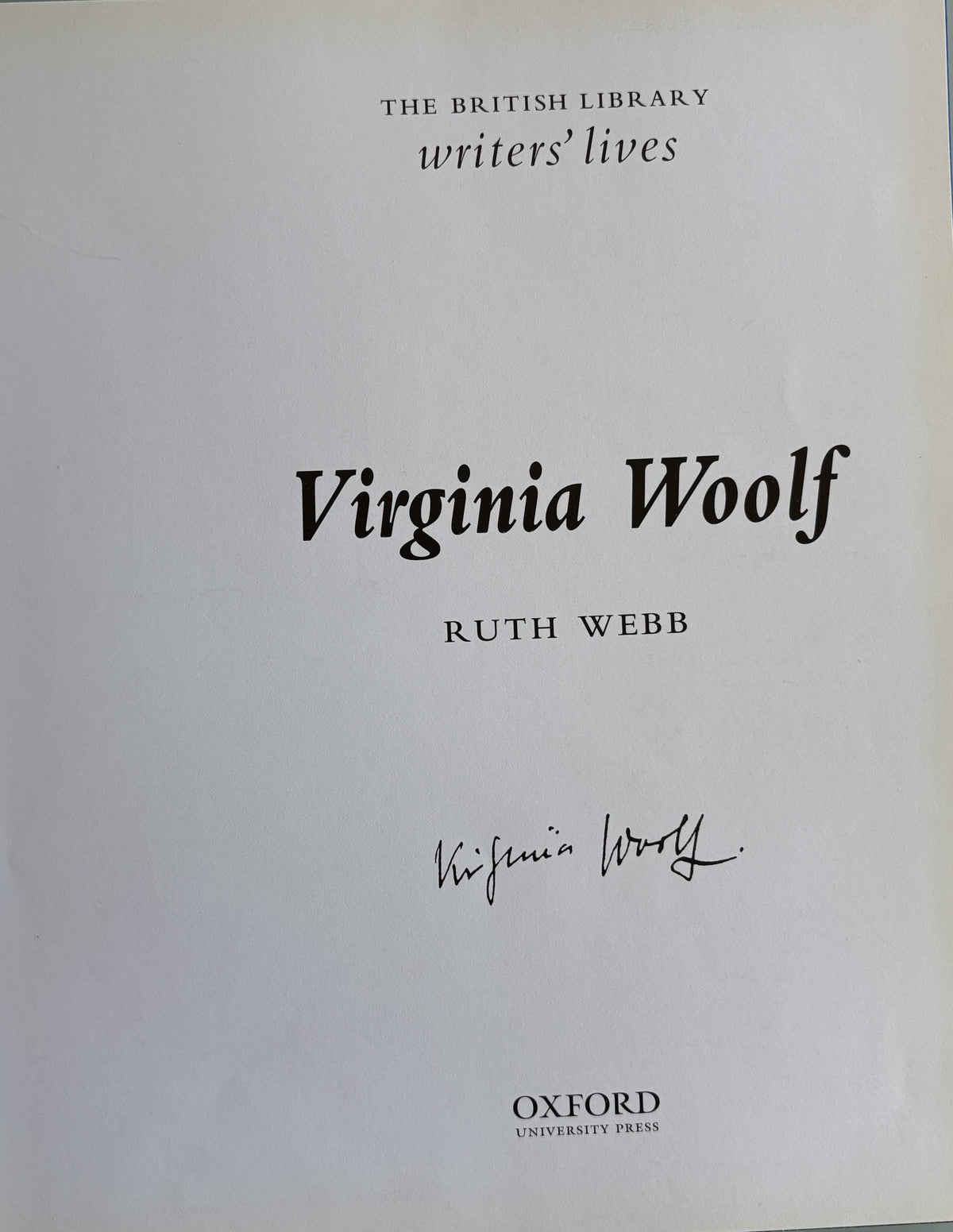 Virginia Woolf:  Ruth Webb