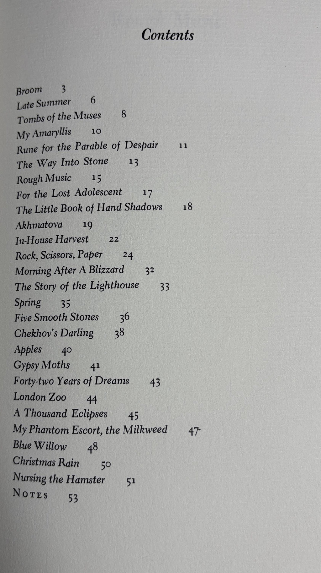 Rough Music Poems by Deborah Digges Hand Picked
