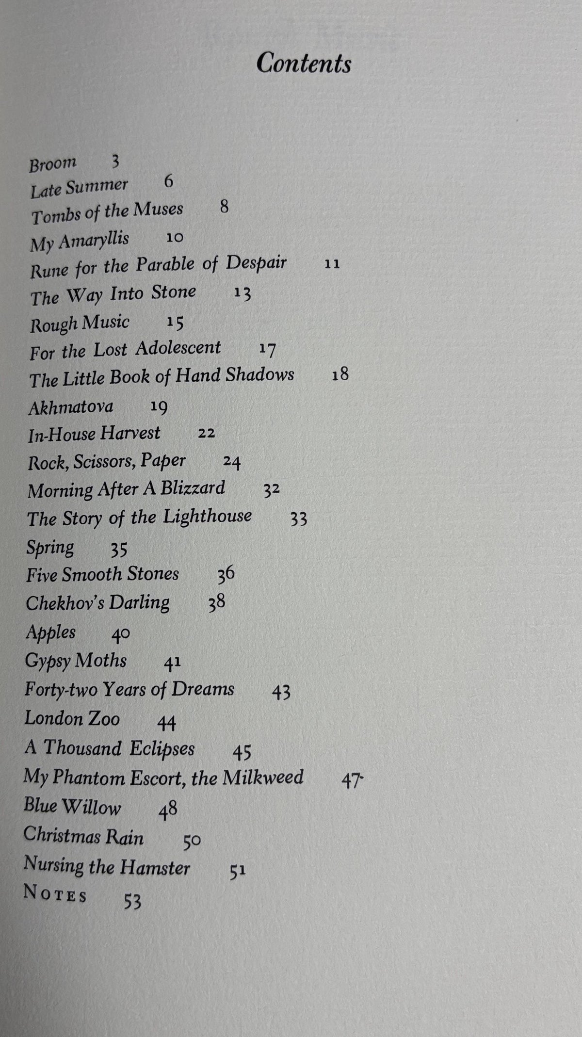 Rough Music Poems by Deborah Digges Hand Picked