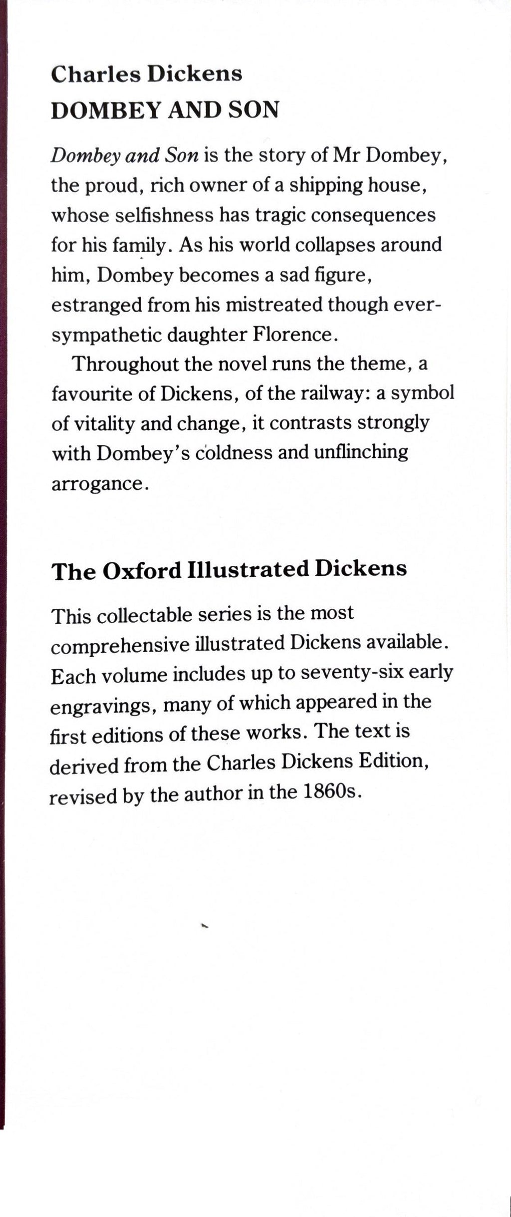 Dombey and Son:  The Oxford Illustraded Dickens  1989