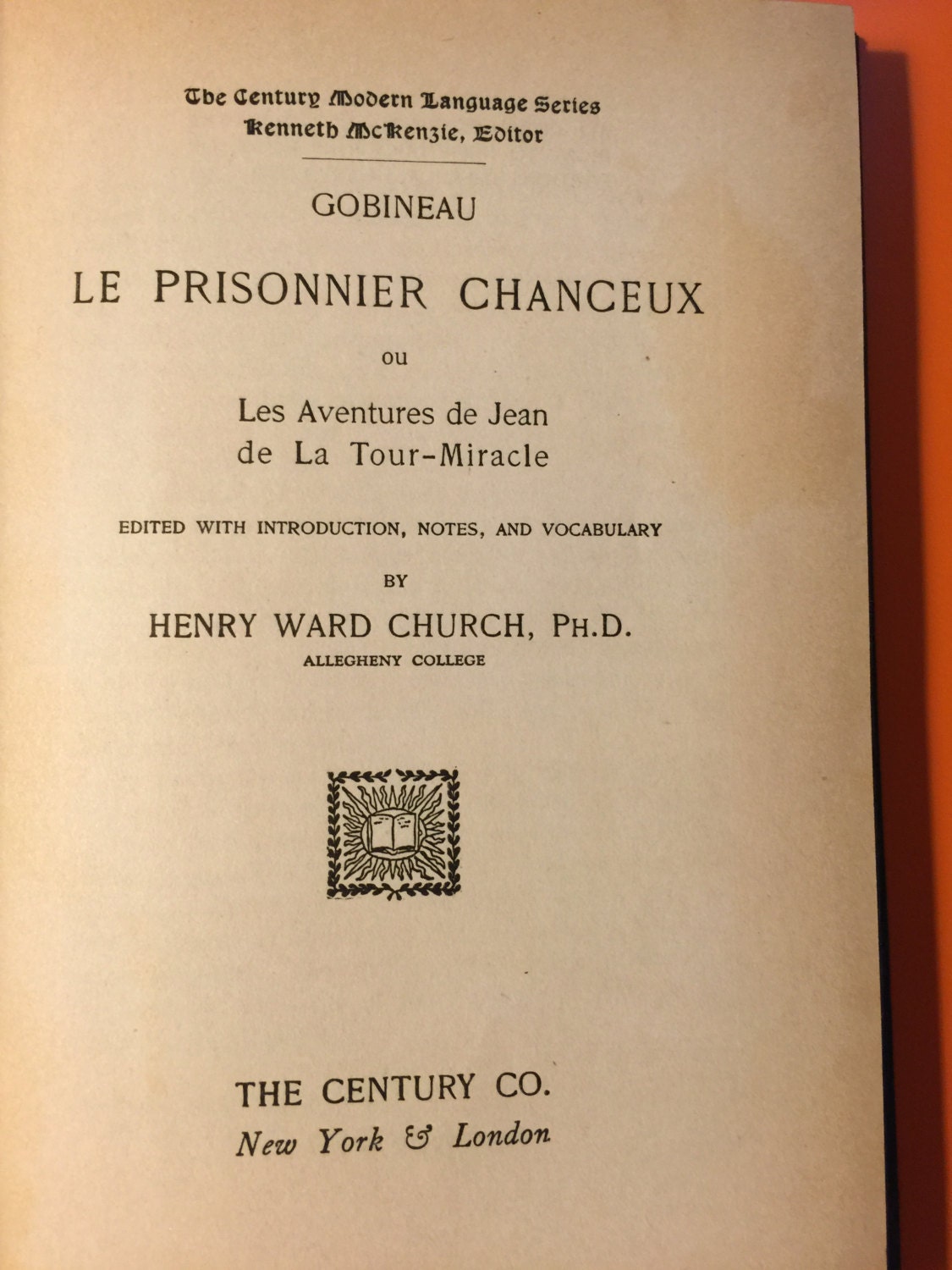 Rare French Antique Book, Le Prisonnier Chanceux, 1933 1st Ed.