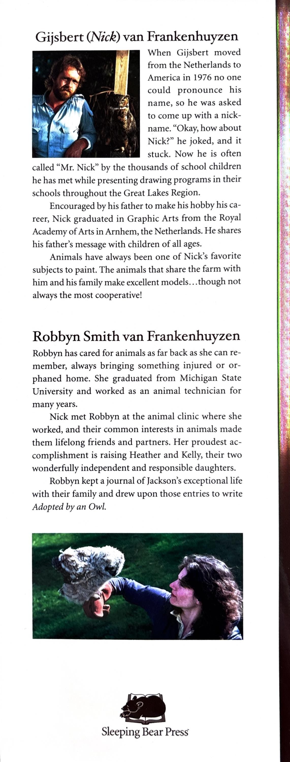 Adopted by an Owl:  Robbyn S. van Frankenhuyzen