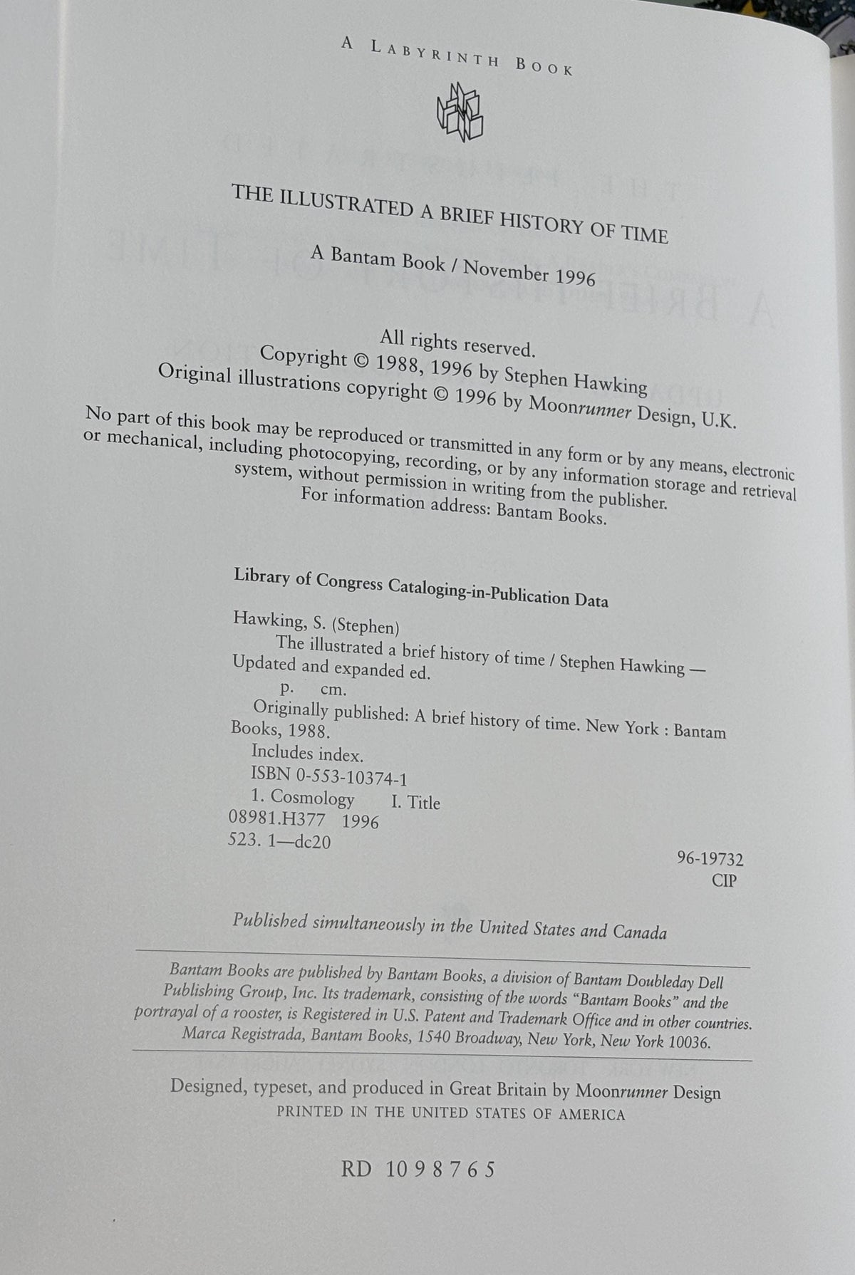 A Brief History of Time:  Stephen Hawking